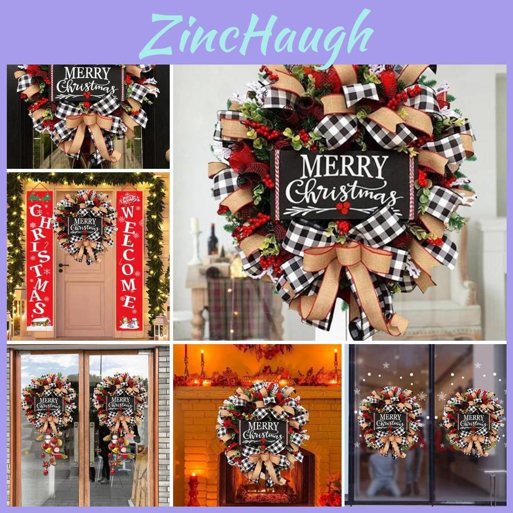 Exquisite Christmas Letter Wreath With Realistic Red Berry Bow Decor For Festive Charm