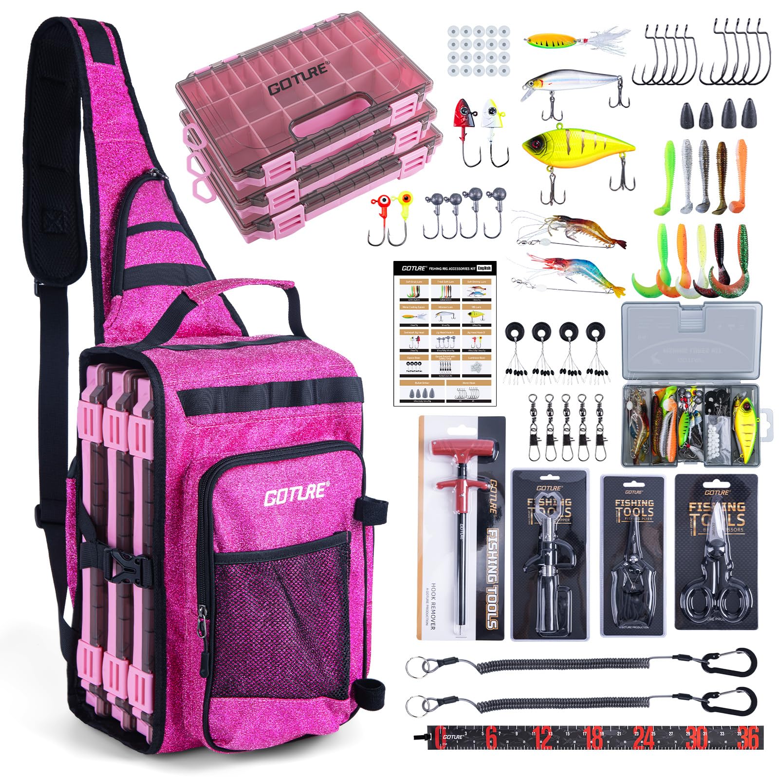 

Рюкзак для рыбалки Goture с 3 переносными ящиками для снастей и наживки, 900D ткань Оксфорд, с держателем для удилища, карповые снасти, прочный Оксфорд, кемпинг, яркий блеск