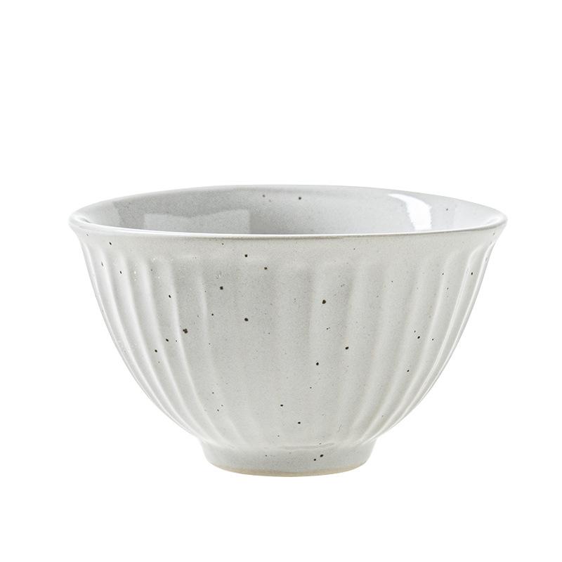 Japanese Retro Style Rice Bowl Large Collection Household Ceramic Dry Rice Bowl Small Soup Bowl Porridge Bowl Small Bowl Tableware