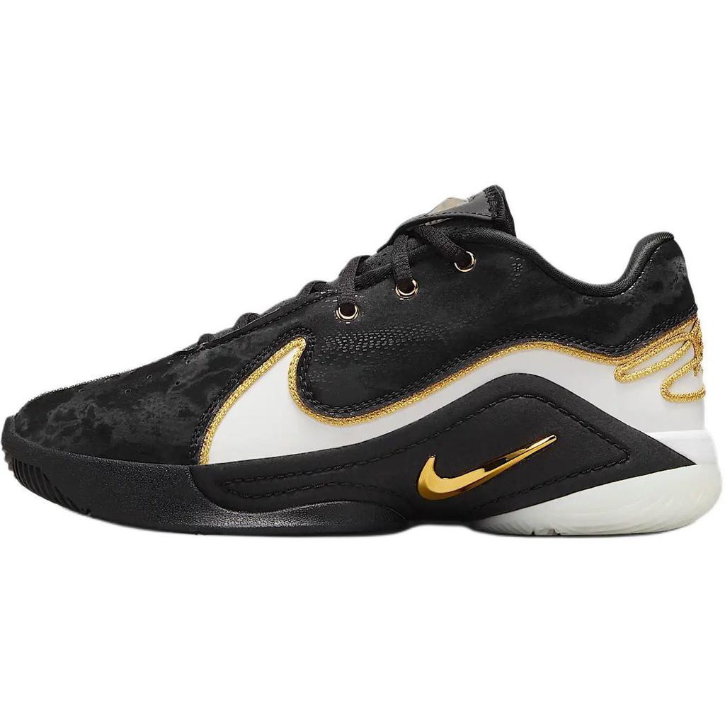 Nike LeBron 22 GS Mogul Chaussures de Sport Enfant Blanc Or Métallisé Noir HV8616-100