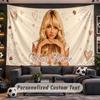 Wall Hanging Tapestry Custom NameSabrina Carpenter Pattern Personalized Printed Fabric Wall Decor