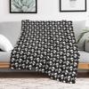 Skull & Crossbones on Black // Halloween Collection Throw Blanket Moving Winter beds for winter Heavy Blankets