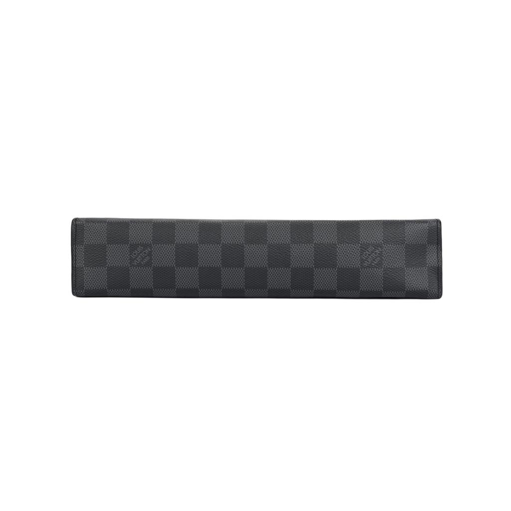 Louis Vuitton Pochette Voyage MM Schwarz Damier Graphite Canvas Herren Taschen N41696