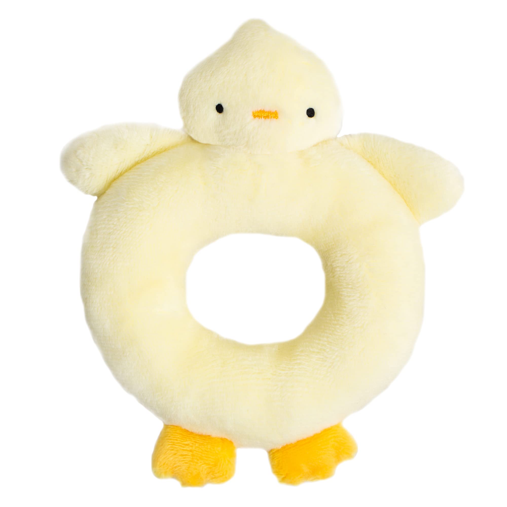 

DEIGO Baby Shower Gift for Baby Girls and Ring Rattle Yellow Rattle, Boys, Chick, #5702 (Chick Yellow)