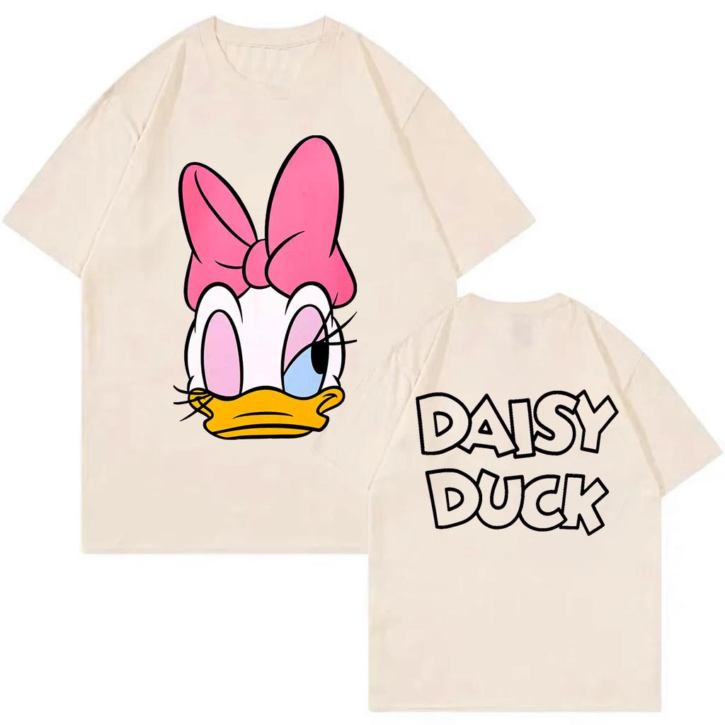 Disney Daisy Duck 85th Anniversary Men's T-Shirt Summer Casual Fashion Unisex Couples T-Shirt Y2k Clothes Parent-Child Outfit