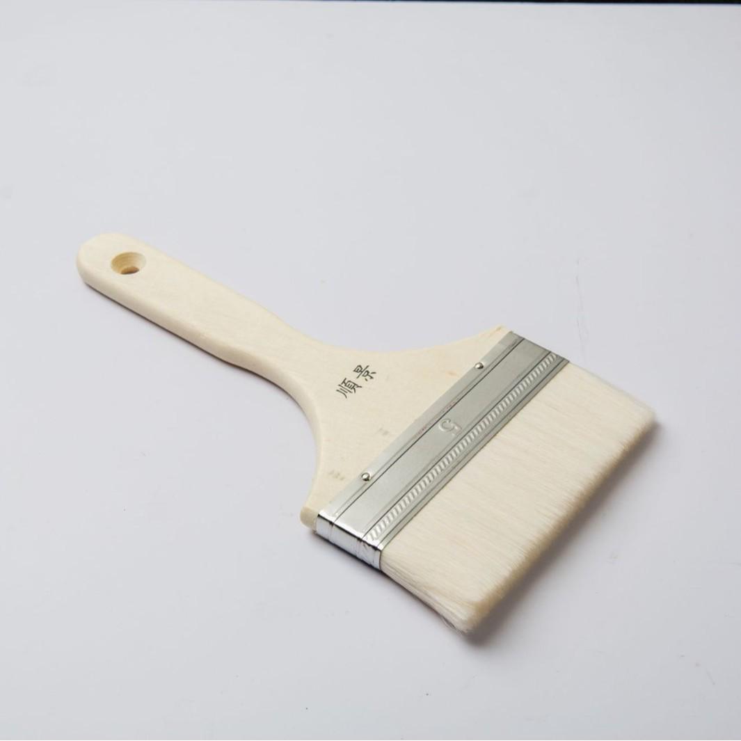 Multifunctional Wooden Handle Wool Brush for Baking, BBQ, and Painting White; 2-inch, 20 per box