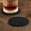 Silikon Schwarze Getränkeuntersetzer Set aus 40 Stück Rutschfest Rund Weich Elegant und Langlebig Leicht zu Reinigen Schwarz