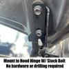 Hood Hinge Ditch LED Light Mount Bracket for 2016-2021 Hood Pod WorkLight Mount Brackets