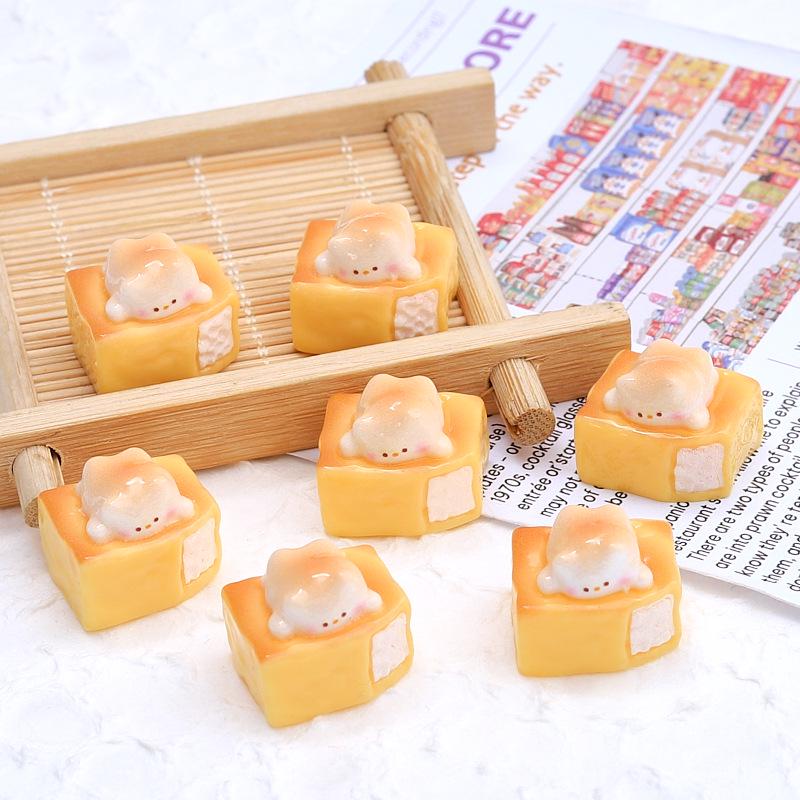 DIY Cartoon Katze Pudding Schuh Blume Harz Zubehör & Haarnadel Dekorationen