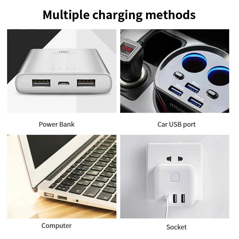 Pompă de aer silențioasă pentru acvariu, reîncărcabilă USB, pompă de oxigen cu dublu scop pentru acvarii și pescuit în aer liber, baterie de 2200mAh, portabilă