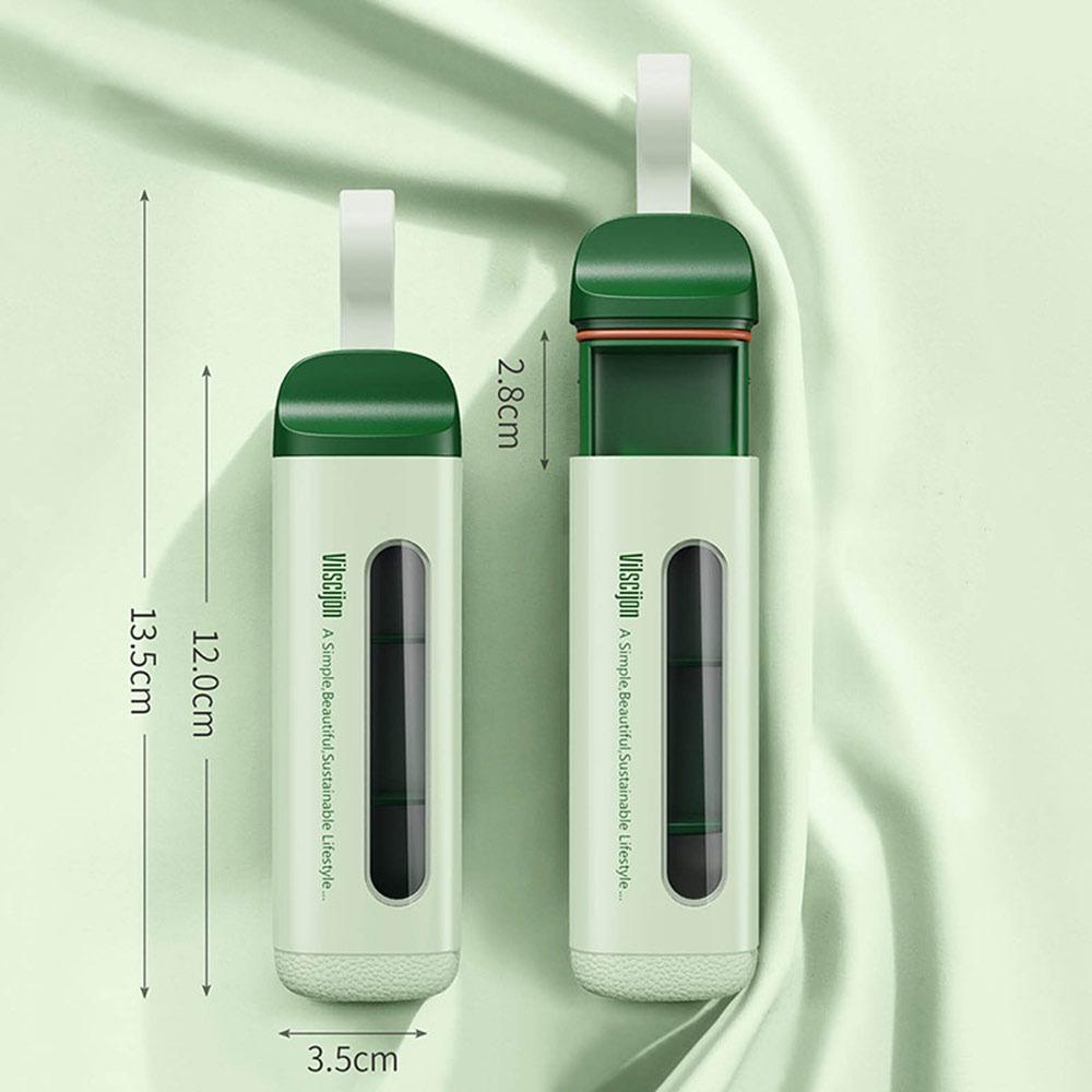 Gifts 3-Compartment Daily Pill Organizer Portable Mini Moisture-Proof Pillbox Pocket Travel Pill Holder Medicine Container