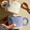 Keramisk kaffekrus 280 ml Unik uregelmessig varmebestandig allsidig drikkebeholder Slitebestandig latte te melkelskerkrus for hjemmekontorbar