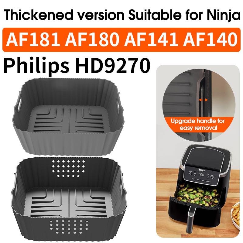 1PCS Air Fryer Silicone Baking Tray Suitable for Ninja SL401 AF400UK AF300 Baking Baking Tray Silicone