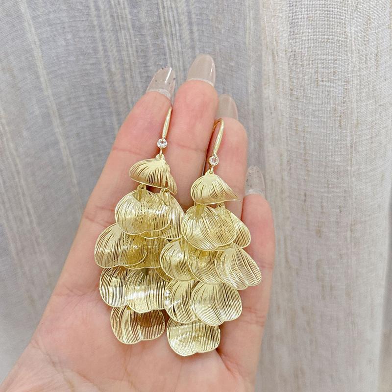 

Stainless Steel Gold-Plated Tassel Women S Earrings Fashion Long Pendant Earrings Jewelry For Women Gifts золотий