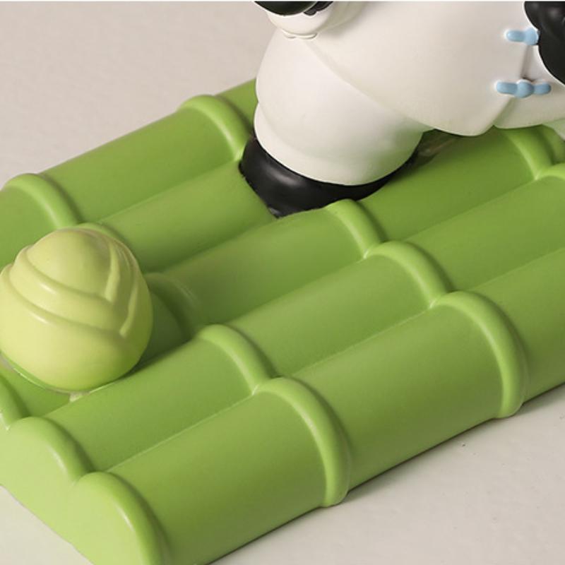 Creative Panda Resin Phone Stand Cartoon Desktop Portable Tablet Stand Home Cute Fun Ornament Gift Cartoon Panda Ornament