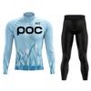 RCC POC  Cycling Team Men's Cycling Jersey Long Sleeve Set MTB Bike Clothing Tenue Velo Homme Bicycle Wear