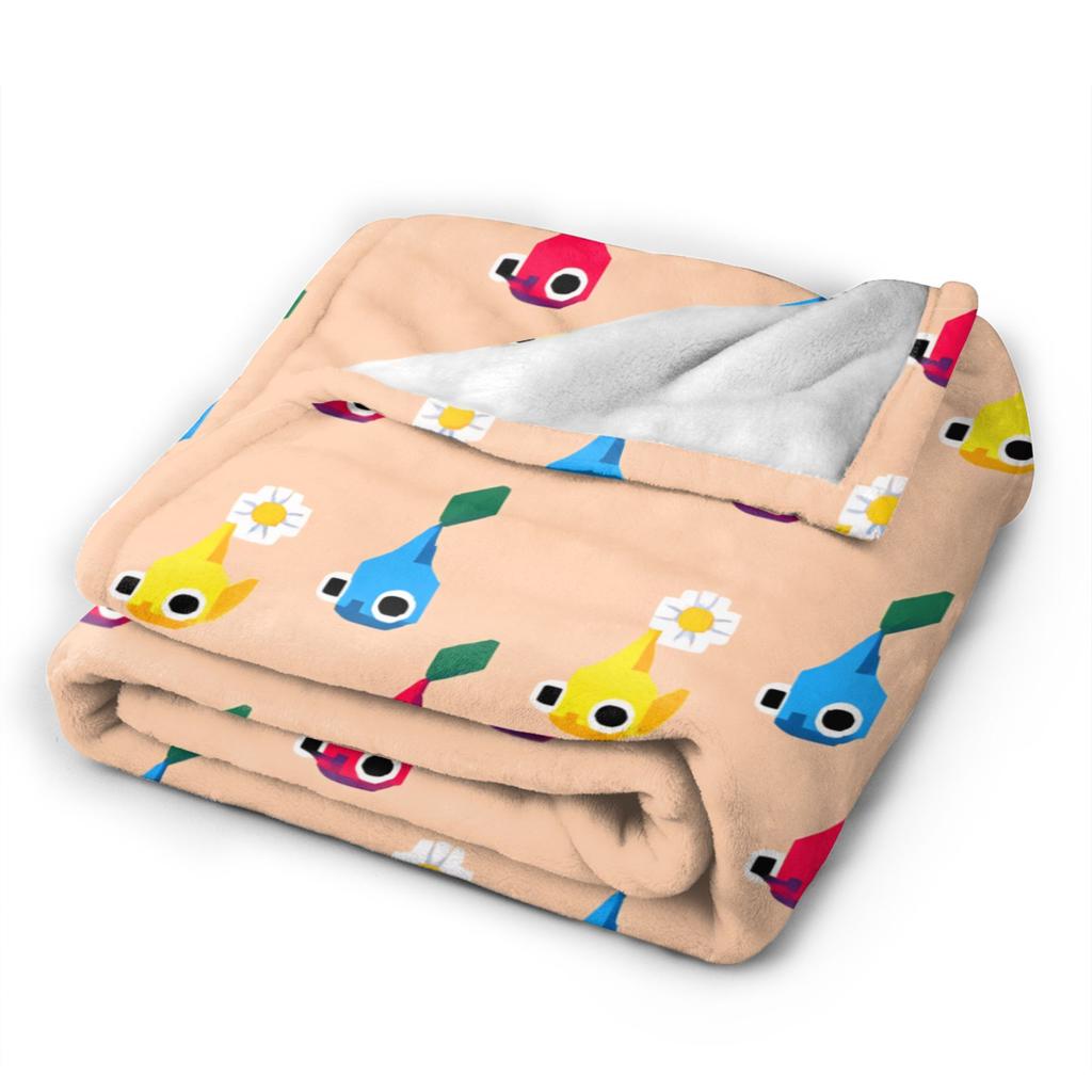 Pikmin Pattern Blankets  Soft Novelty Plush Bedding Throws For Children Couch Chair Sofa Bed Flannel Bedspread Bed Cover