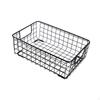 Compact Iron Storage Bin, Metal Organizer for Office And Home Use