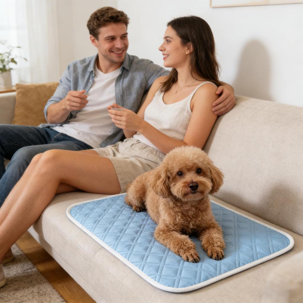 Summer Pet Cooling Pad 45x35cm Dog Sweat Absorbent Sleeping Rug Instant Cooling Pet Mat for Puppies And Adult Dogs