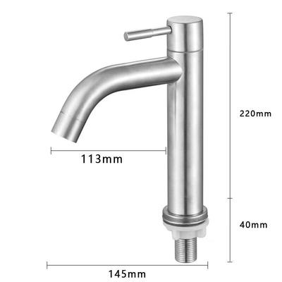 304 Stainless Steel Single Cold Kitchen Faucet