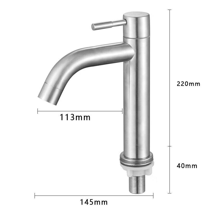 304 Stainless Steel Single Cold Kitchen Faucet