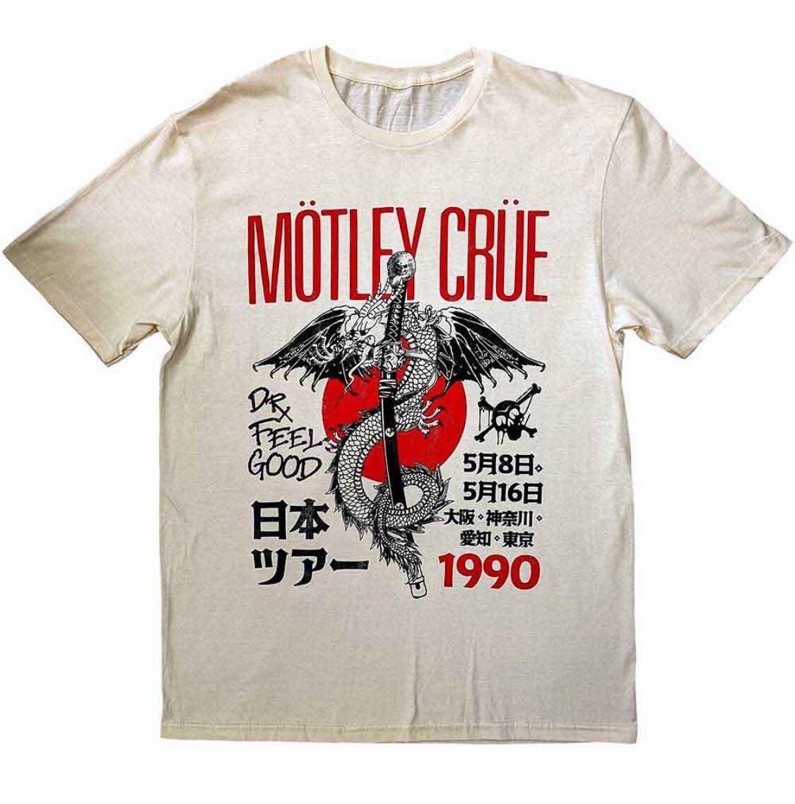 Motley Crue Dr Feelgood Japanese Tour White T-shirt New Official XXXL