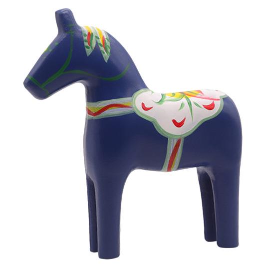 Figurina Cavallo di Troia Dala Dipinta a Mano Statua Cavallo in Legno Massiccio Decorativa Rustica