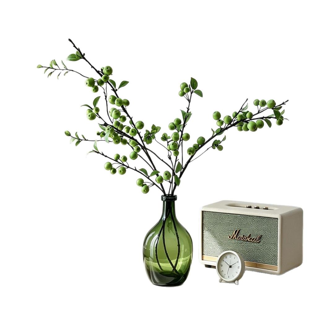 Luxurious Faux Green Apple Plant Branches: Fresh Home and Restaurant Decor Ornament