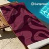 Burgundy Flow Quick Drying Bath Towel Microfiber Beach Towel Light Weight Swimming Camping Yoga Beach Out