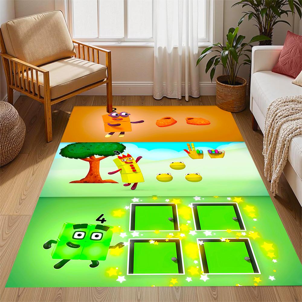 Tappeto Avventura con Blocchi Numerici Tappeto da Pavimento Tappeto per Ufficio Perfetto per Corridoio Aree Gioco Stanza del Dormitorio Decorare la stanza Tappeto Antiscivolo Decorare Uffici