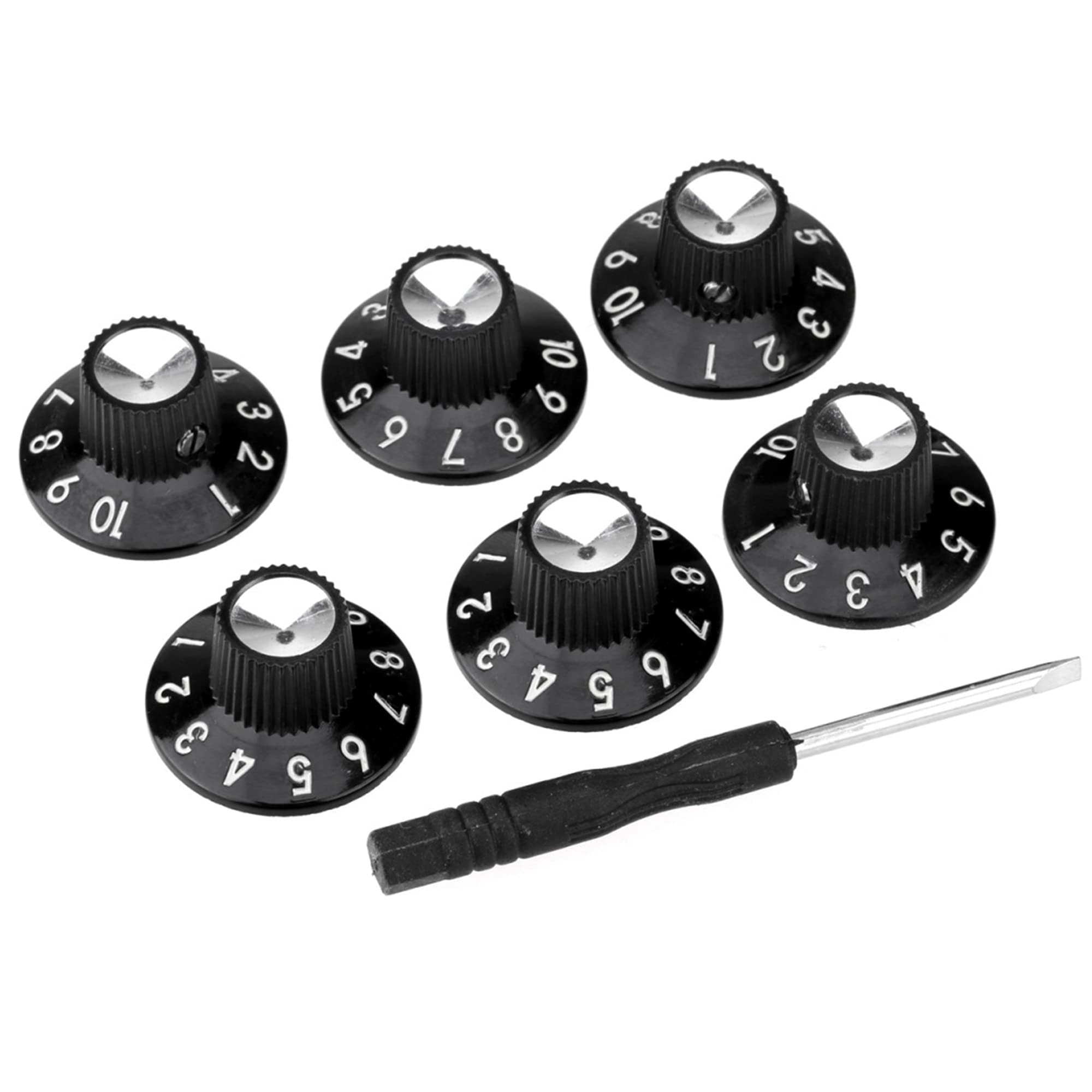 

Musiclily Pro Top Hat Knob Sombrero Knob Inch Black of Standard, (Набор 6) чёрный