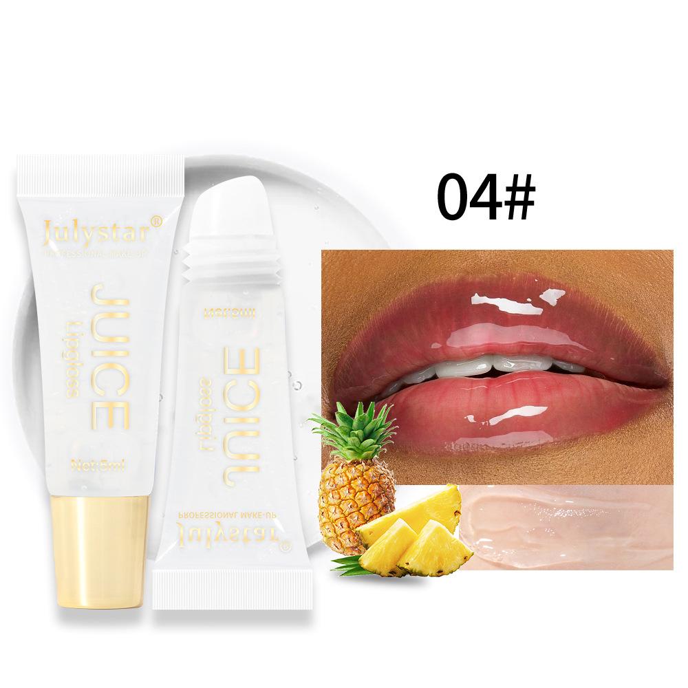 6PCS Julystar Moisturizing Lip Gloss Set Moisturizing Texture Non-stick Cup Dudu Lip Hose Lip Gloss Lip Glaze