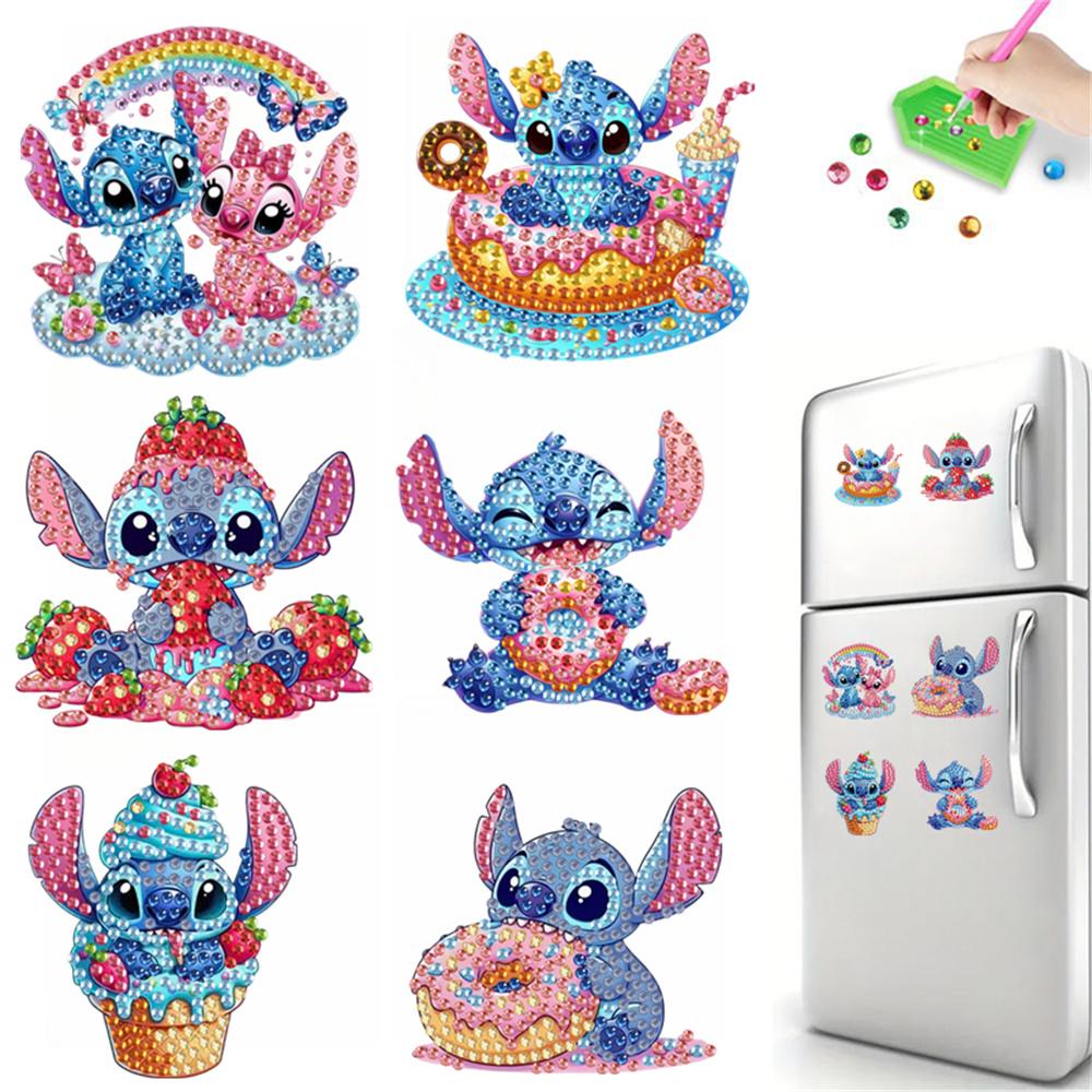 6pcs Diamond Painting Magnets for Refrigerator Diamond Art Fridge Magnets for Adults Diamond Art Refrigerator Magnets Kits