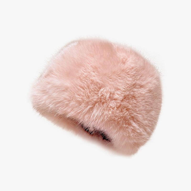 Women's New Winter Hat Thickened Warm Imitation Fur Fashionable Simple Fisherman's Hat Imitation Mink Hair Ladies Mongolian Hat