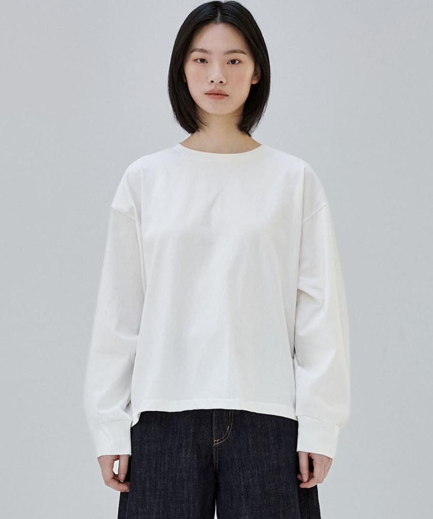 Marop 5115 Crop Oversized T-Shirt (Ivory)