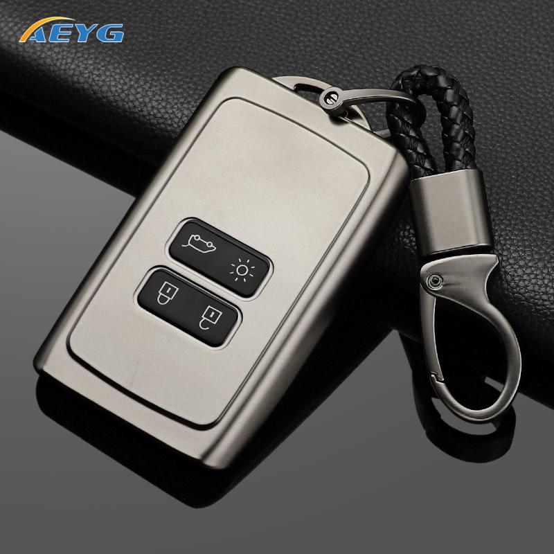 For Renault Captur Megane Talisman Espace Clio Zoe Koleos Scenic 4 Arkana Dacia Sandero Card Car Key Case Cover Keychain