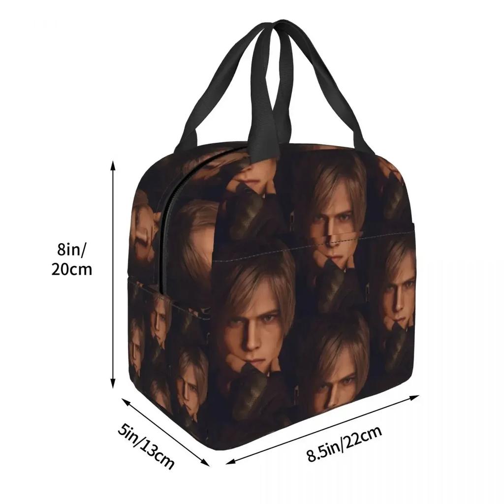 Leon Kennedy Insulated Lunch Bag for Women Kids Leakproof Food Boxes Thermal Lunch Box Tote