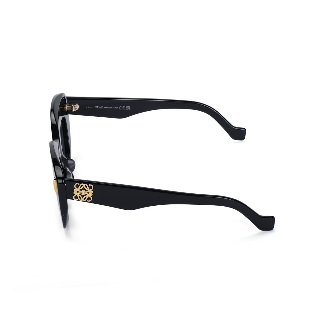 Loewe Sunglasses With Letter Logo Irregular Shape Unisex Sunglasses Black LW40127I01A