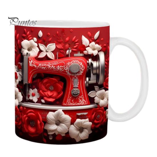 Personalized Accent Mug Crochet Ceramic Coffee Cup Yarn Hooks And Tools Design Knitting Mom Gift for Crocheting Moms Grandma Wife Daughter