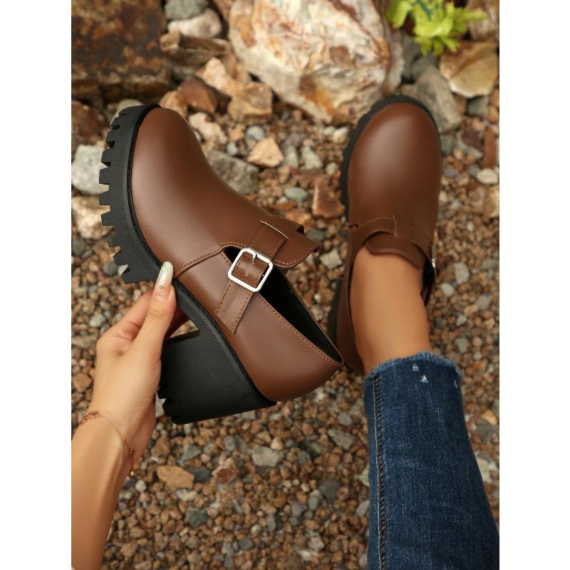 British Style Deep-mouthed Single Shoes Women's 2025 Autumn New Plus-size Retro High-heeled Professional Leather Shoes