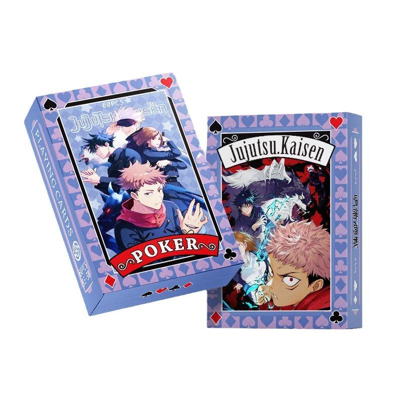 Anime Poker Jujutsu Kaisen Brettspielkarten Gojo Satoru Itadori Yuji Cosplay Hardcover Geschenk