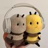 20CM Cute Little Bee Fluffy Ladybug Plush Toy Animal Honey Bee Stuffed Insect Toys with Wings PLushie Cartoon Kawaii Doll Kids