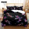 Floral Bedding Set Botanical Duvet Cover Queen Soft Boho Rose Flowers Leaves Print Comforter Cover For Kids Teens Adults Decor