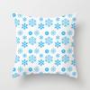 Wish Home Christmas Snowflake Digital Printing Peach Skin Car Pillow Cushion Pillow Case