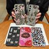 Bowknots Leopard Print Case For Samsung S26 S25 Ultra S24 S23 S22 S21 FE A15 A35 A55 A16 A36 A56 A17 A18 A37 A57 5G Leather Texture Soft Cover