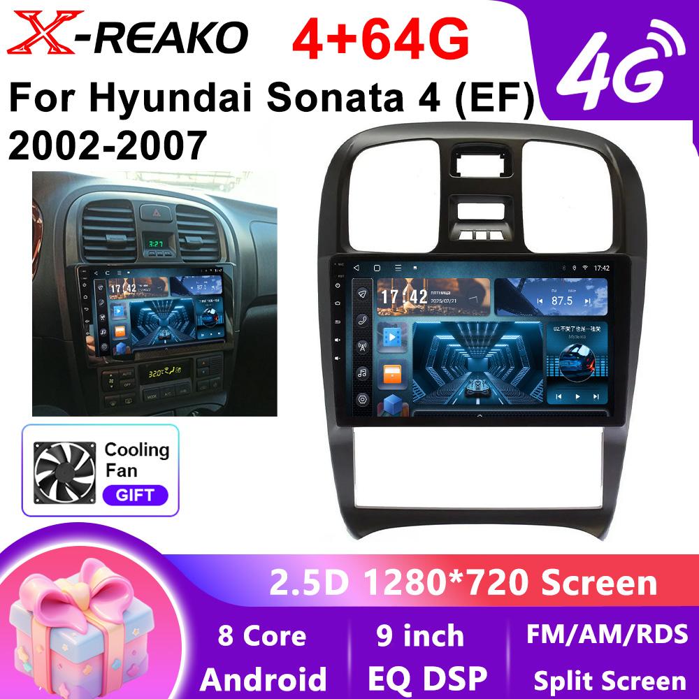 

Android Автомагнітола Для Hyundai Sonata 4 EF 2002 - 2007 Автомагнітола Мультимедійний Плеєр 4G wifi BT Без 2DIN DVD Навігація GPS Carplay 8 core 4GB+64GB