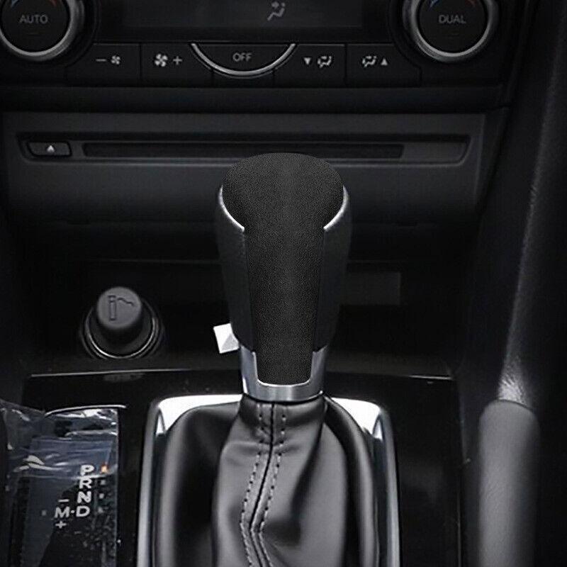 Suede Leather Car Gear Shift Knob Trim Cover For Mazda CX-3 CX-4 CX-5 CX-8 Axela