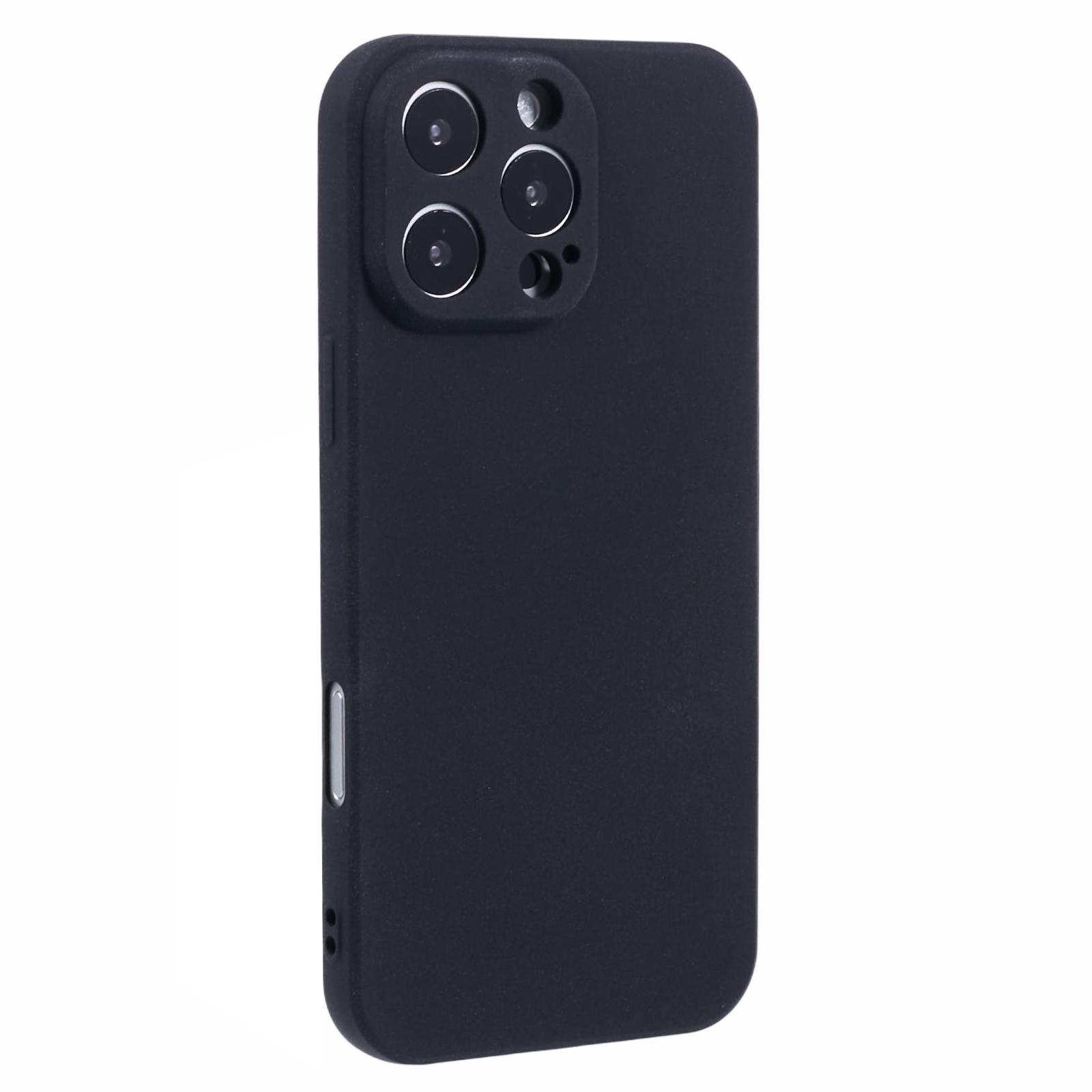 

Матовый ТПУ чехол для iPhone 16 Pro Max, противоскользящий защитный чехол для телефона Black