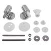 1set Toilet Cushions Hinge Set, Including Replacement Toilet Seat, Cover Hinge, Screw Pin, Hardware Connector, Quick Connector