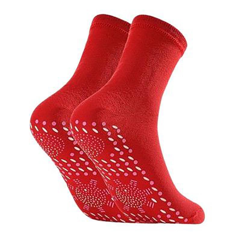 Self-Heating Tourmaline Massage Socks - Cold-Resistant, Warm, Sweat-Absorbing Cotton Mid-Tube Socks for Health Care.